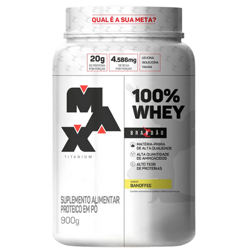 100% Whey da Linha Rafael Brandão Pote 900G - Max Titanium