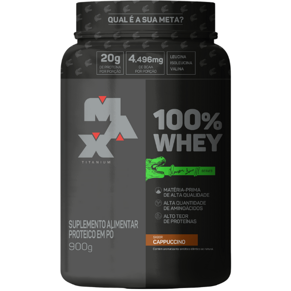 100% Whey da Linha Ramon Dino Pote 900g - Max Titanium