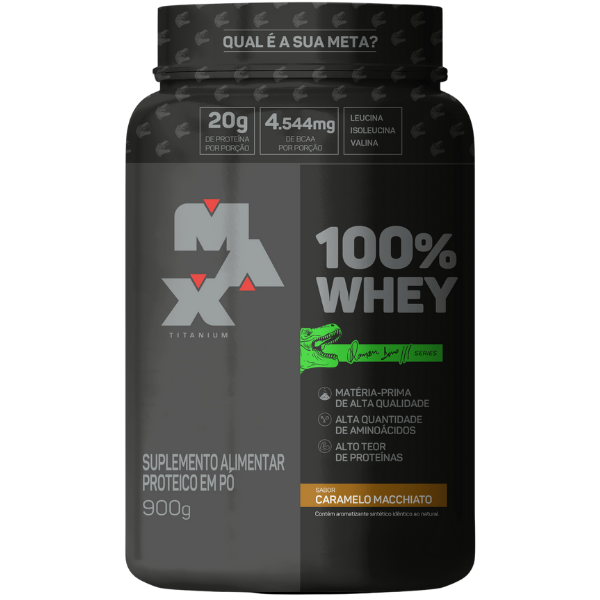 100% Whey da Linha Ramon Dino Pote 900g - Max Titanium