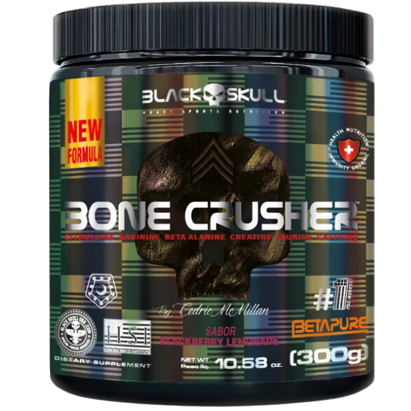 Pré-Treino Bone Crusher (Nova Formula) - Black Skull