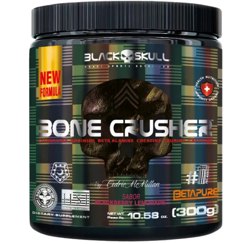 Pré-Treino Bone Crusher (Nova Formula) - Black Skull