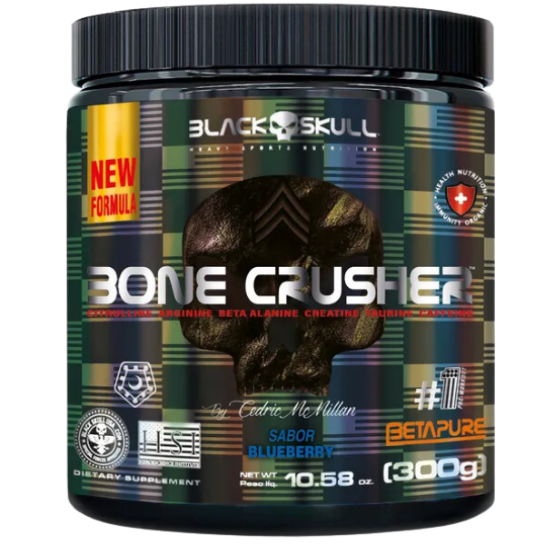 Pré-Treino Bone Crusher (Nova Formula) - Black Skull