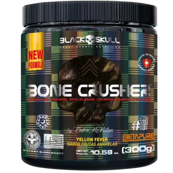 Pré-Treino Bone Crusher (Nova Formula) - Black Skull