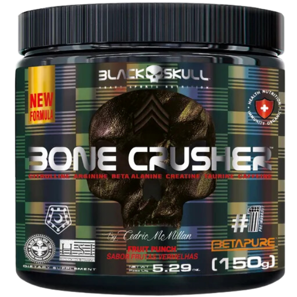 Pré-Treino Bone Crusher (Nova Formula) - Black Skull