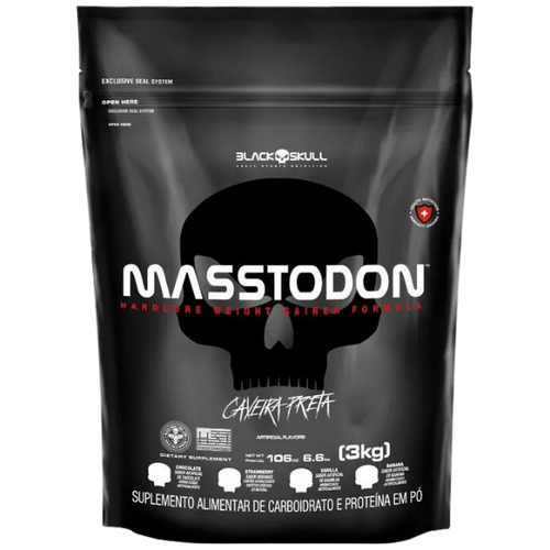 Hipercalórico Masstodon Refil 3kg - Black Skull