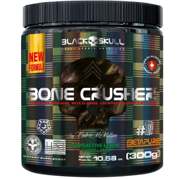 Pré-Treino Bone Crusher (Nova Formula) - Black Skull