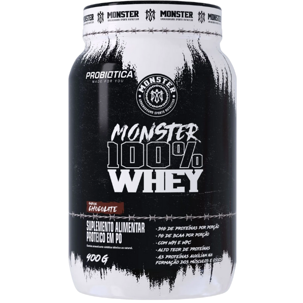 Monster 100% Whey Pote 900g - Probiótica