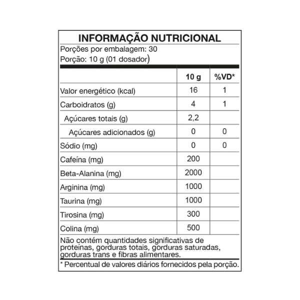 Pré-Treino Nervous 300g - Nutrata