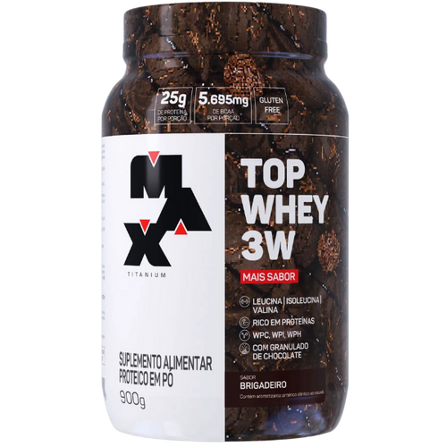 Top Whey 3W + Sabor 900G - Max Titanium