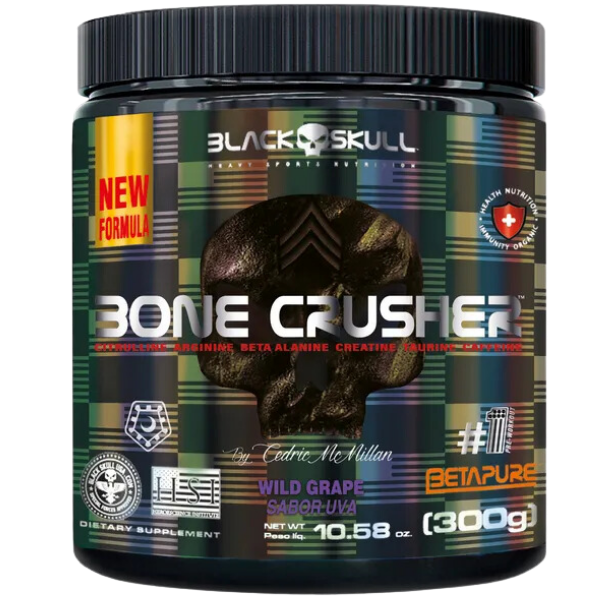 Pré-Treino Bone Crusher (Nova Formula) - Black Skull