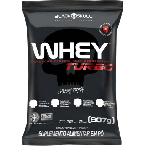 Whey Turbo Refil 900g - Black Skull