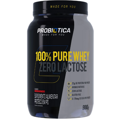 100% Pure Whey Zero Lactose Pote 900g - Probiótica