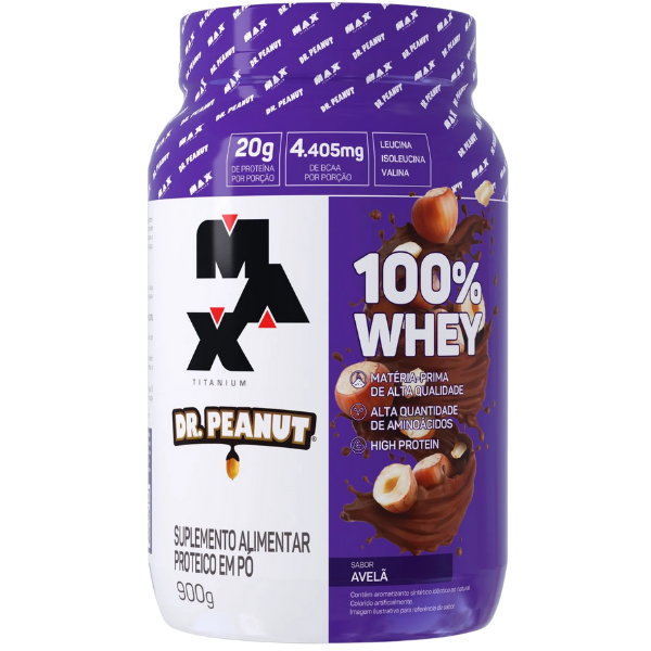 100% Whey Dr. Peanut Pote 900g - Max Titanium