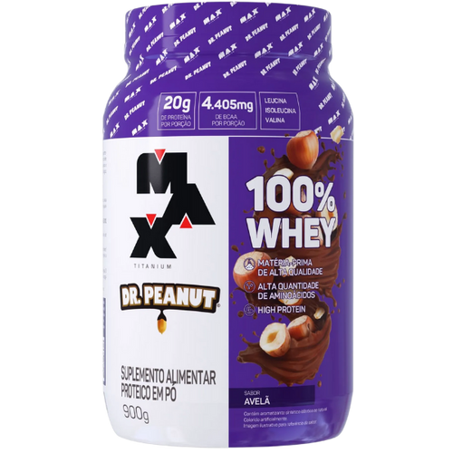 100% Whey Dr. Peanut Pote 900g - Max Titanium