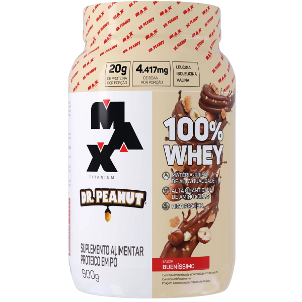 100% Whey Dr. Peanut Pote 900g - Max Titanium