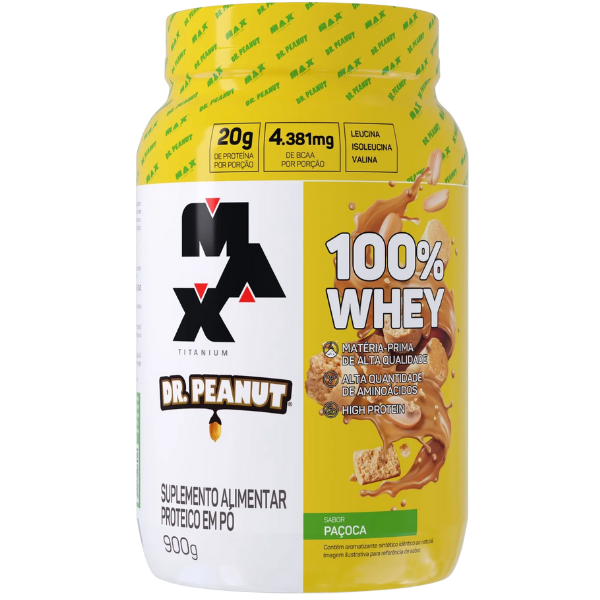 100% Whey Dr. Peanut Pote 900g - Max Titanium