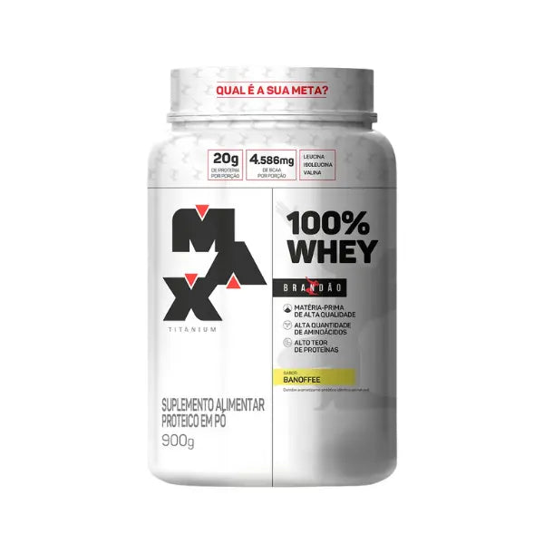 100% Whey da Linha Rafael Brandão Pote 900G - Max Titanium