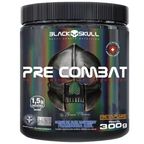 Pré-Treino Pré Combat By Bruno Moraes - Black Skull