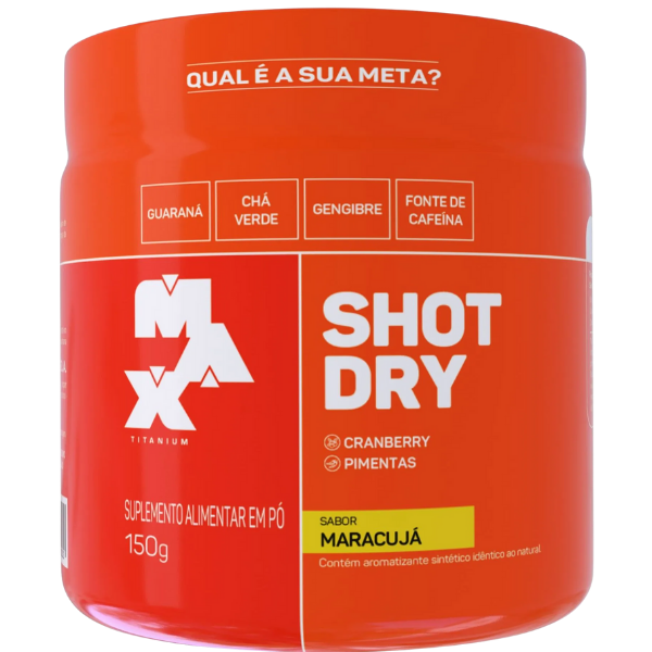 Pré-Treino Shot Dry 150g - Max Titanium