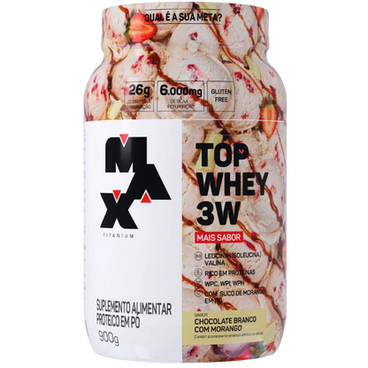 Top Whey 3W + Sabor 900G - Max Titanium