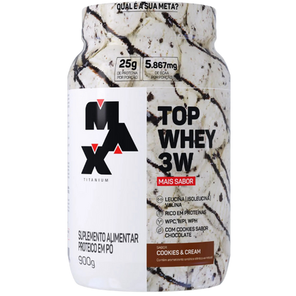 Top Whey 3W + Sabor 900G - Max Titanium