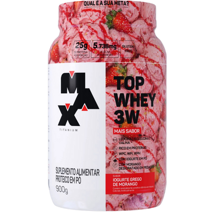 Top Whey 3W + Sabor 900G - Max Titanium
