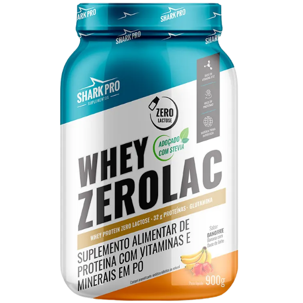 Whey Zero Lac Pote 900g - Shark Pro