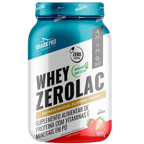 Whey Zero Lac Pote 900g - Shark Pro